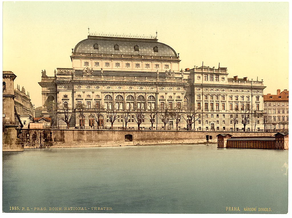Národní divadlo (Nationaltheater), Prag, Photochrom-Druck zwischen 1890 und 1900